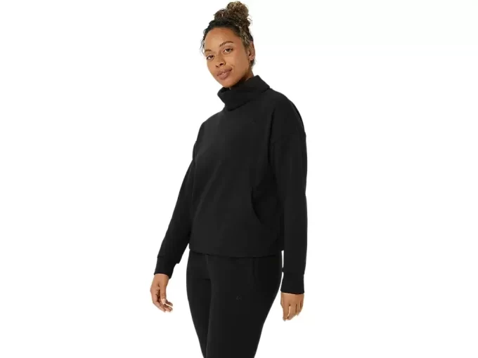 Korkeakauluksinen ranskalainen froteepaita