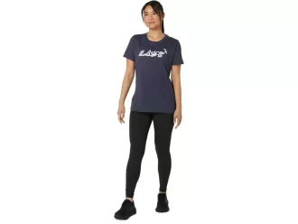 NAISTEN ASICS FLORAL SLOGAN -LYHYTHIHAINEN T-PAITA