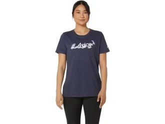 NAISTEN ASICS FLORAL SLOGAN -LYHYTHIHAINEN T-PAITA