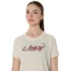 NAISTEN ASICS FLORAL SLOGAN -LYHYTHIHAINEN T-PAITA
