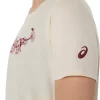 NAISTEN ASICS FLORAL SLOGAN -LYHYTHIHAINEN T-PAITA