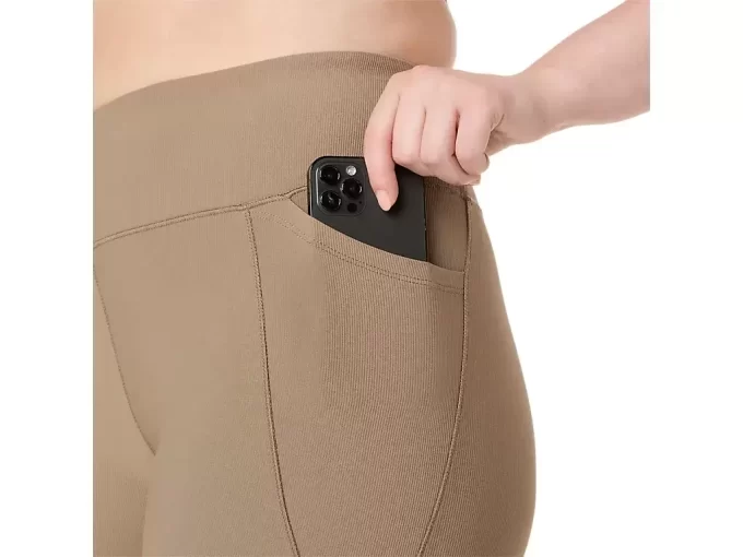 NAISTEN KORKEAVYÖTÄRÖISET RIBBETTIHOUSUT 7/8